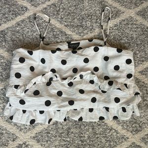 Topshop Polka Dot Crop Top